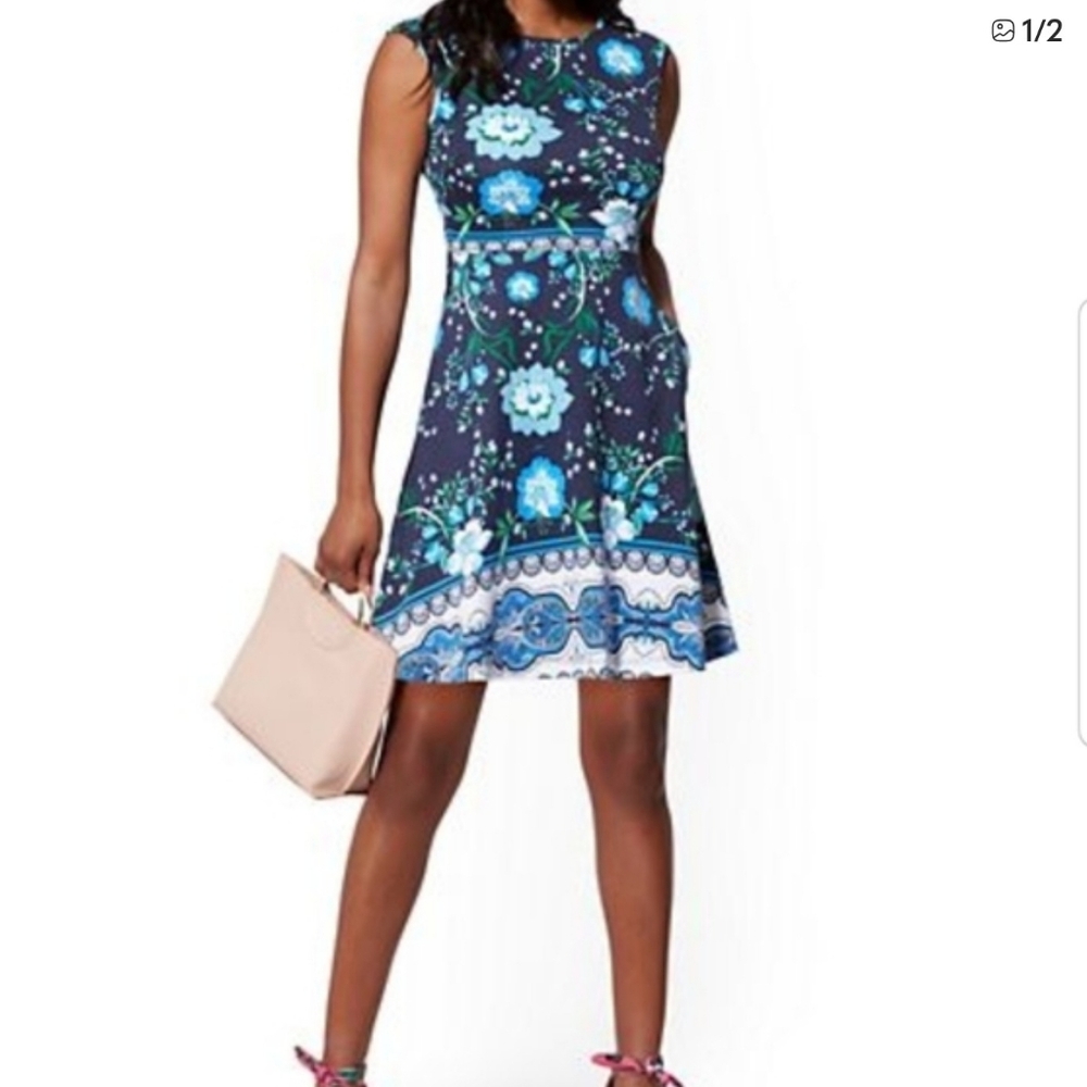 New New York & Company Floral Dress Size M
